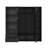 (Black) American Style 4-in-1 Hall Tree with Padded Bench 4 Hooks and Adjustable Storage Shelves-710069603