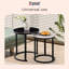 Marble Nesting Coffee Tables for Living Room | Real Sintered Stone Slab | 2 Piece Table Set-108996476-93590966