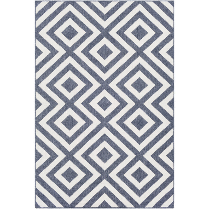 Tapis gris anthracite / blanc Derle, Rectangle 3 pi 6 po x 5 pi 6 po