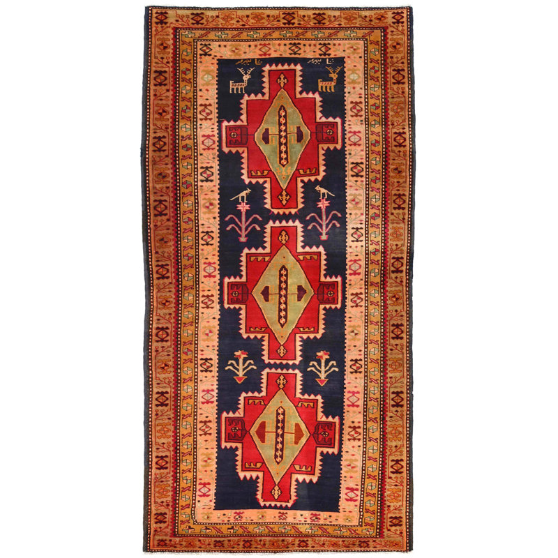 Tapis de couloir oriental tribal mauve foncé 5 pi 10 pi Luease Luease