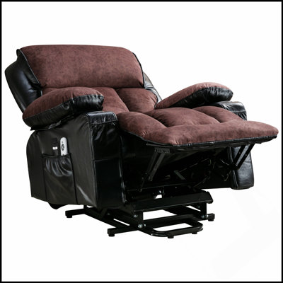 Power Electric Massage Lift Lounge Chair For Elderly, With Heating, Vibration, And USB, Fleece Leather, Reclining