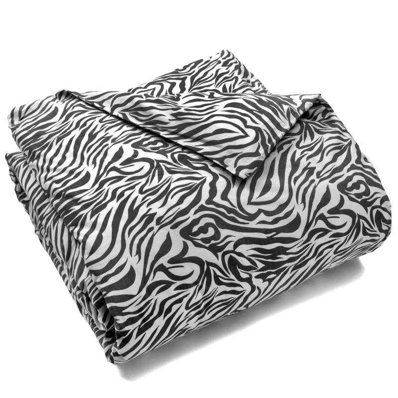 Housse de couette Bani, Housse de couette pour lit simple, Noir