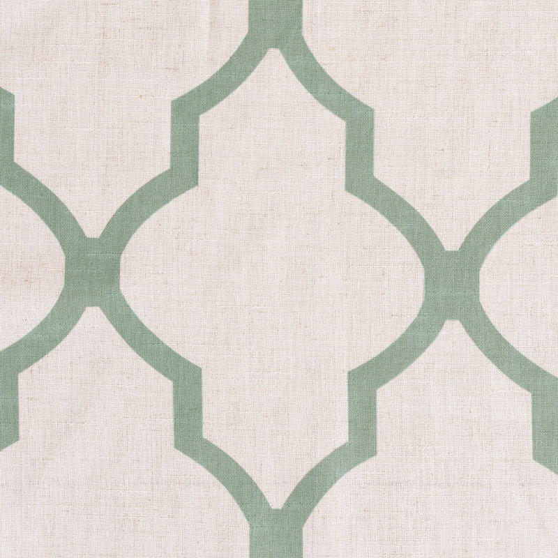 Naimur Geometric Swag Window Valance, Green/Beige