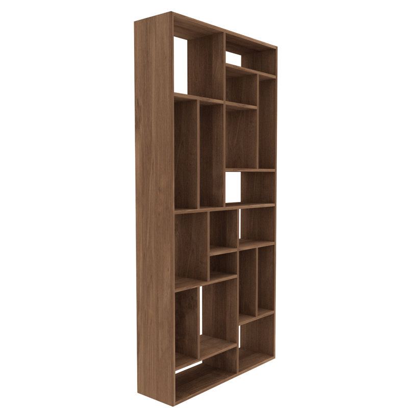 M Solid Wood Geometric Bookcase