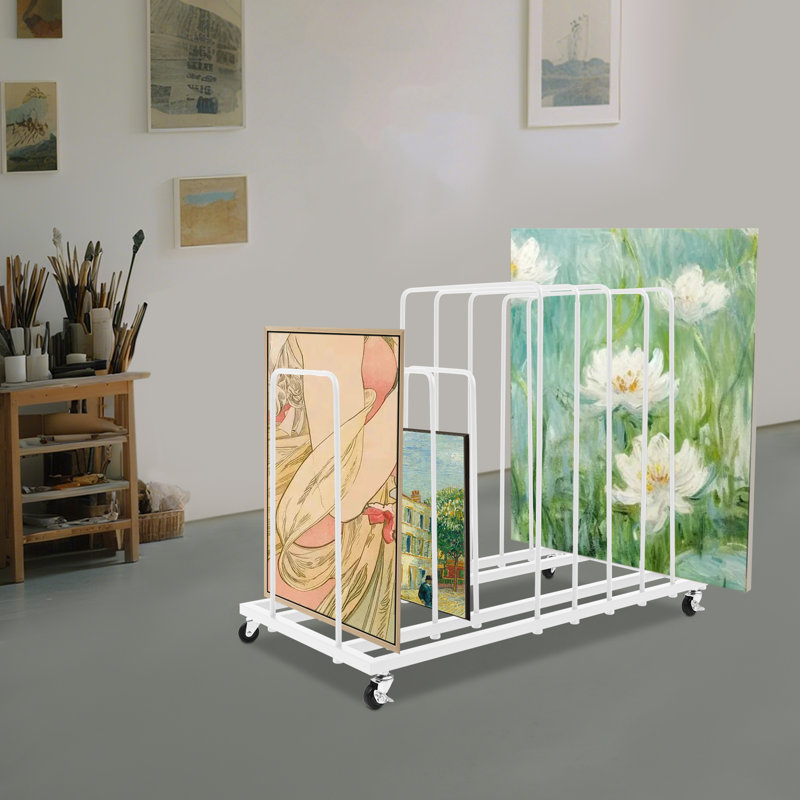 Support de rangement pour œuvres d'art, Blanc