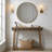 Chul 43.3" Traditional Console Table With Curved Edge Top-1670600185