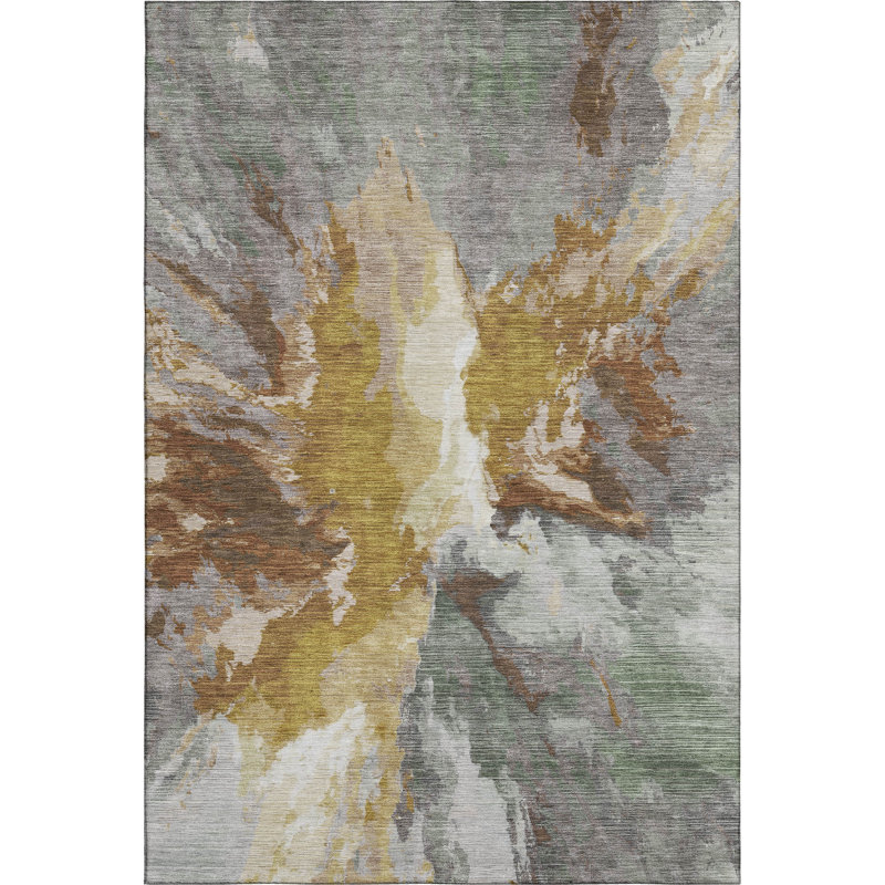 Premium Machine Washable Marasco AMF1632 Modern Rug, Rectangle 10' x 14'