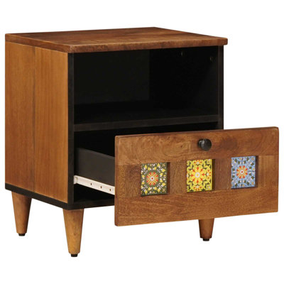 40cm W Solid Wood Bedside Table