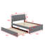 Lit plateforme tapissier avec lit gigogne simple, lit plateforme en molleton Teddy-983989199-983989198