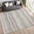 Machine Washable Indoor/Outdoor Chantille ACN2333 Stripes Rug-1735675747