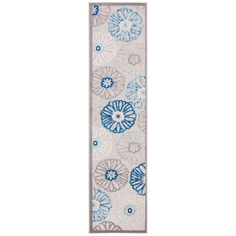 Tapis d'intérieur / extérieur floral Kellems Performance, Tapis de couloir 2 pi x 6 pi