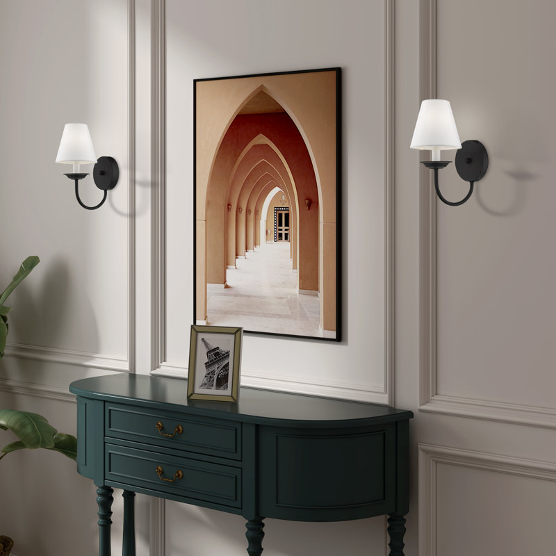 Whitaker Steel Armed Sconce, Black