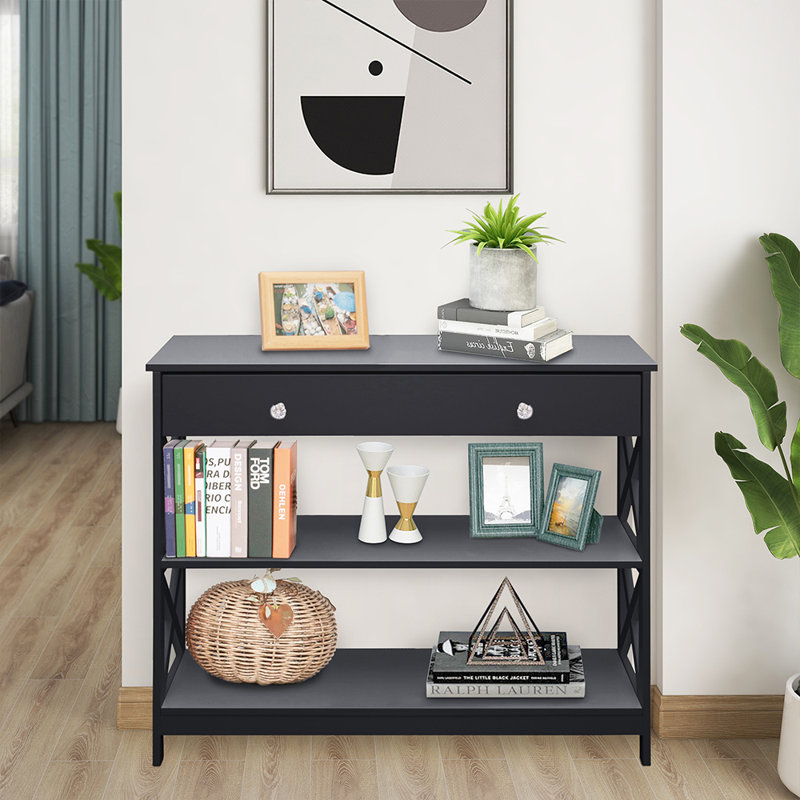 Slossberg 39.4'' Console Table, Black