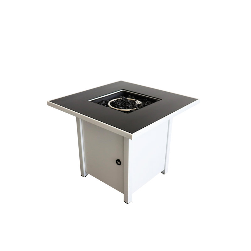 Table en acier blanc de 30 pouces - 40000 flammes intenses, allumage 24 heures sur 24, allumage par bouton-poussoir, temps de combustion puissant et plein air, excitation