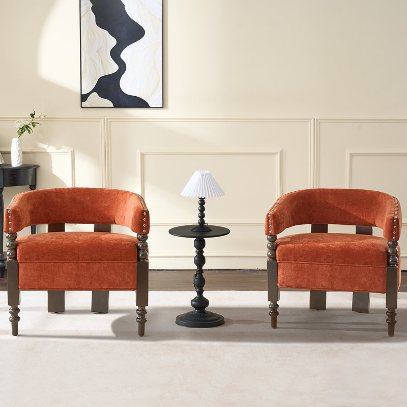 Fauteuil Barrel, Orange