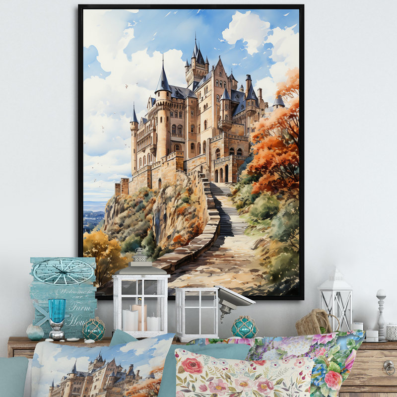 Château de Hohenzollern, Ealsworth, Allemagne, H 20 po x l 12 po x P 1 po, Cadre flottant noir