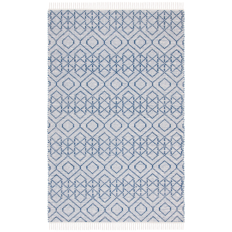 Montauk Hand Loomed Cotton Geometric Rug, Rectangle 4' x 6'