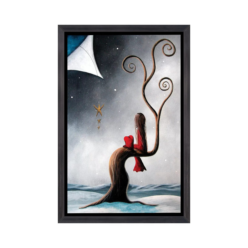 «Not the identique less you» - impression, H 26 po x l 18 po x 1,5 po, Toile avec cadre noir patiné