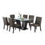 Tissu moderne / polyfibre frêne noir touffeté ensemble de 2 chaises de salle à manger en bois d'hévéa bois aggloméré de salle à manger