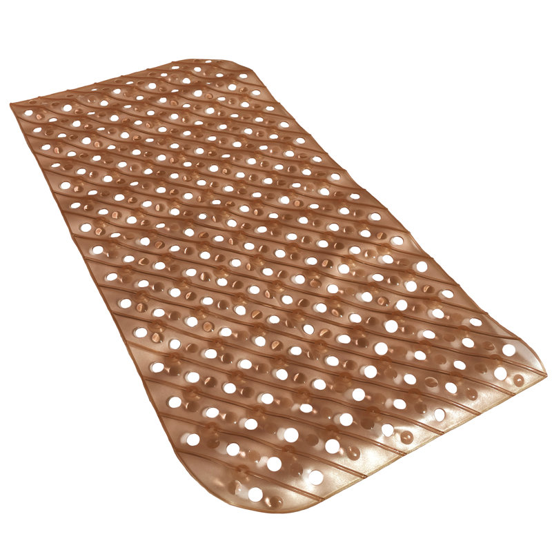 Tapis de douche à pois Aariketh, Brun