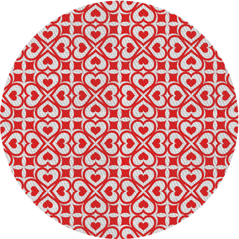 Wool Geometric Indoor Rug, Round 8'