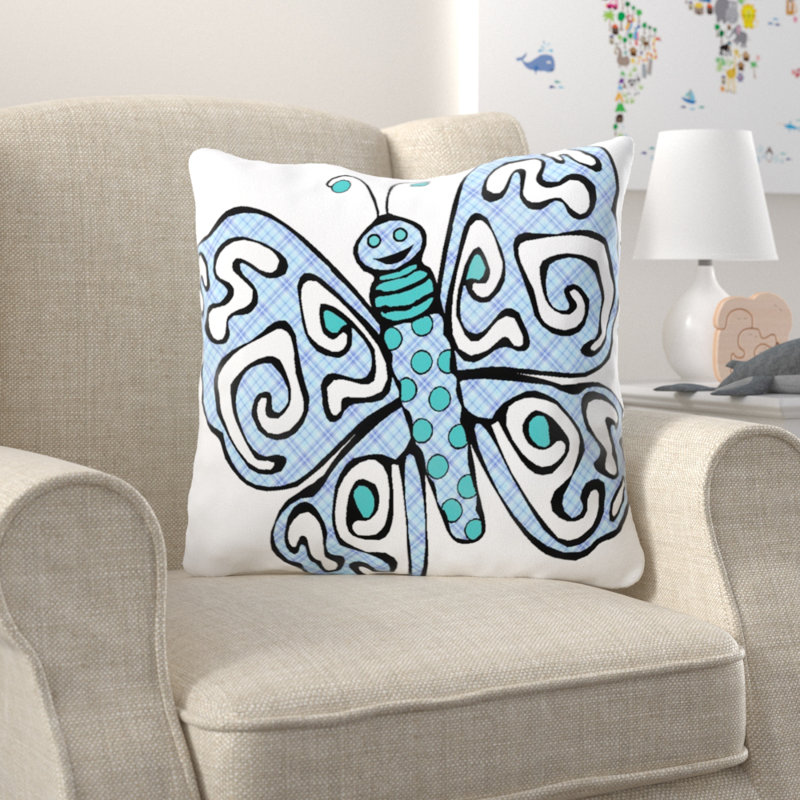 Coussin Butterfly, Intérieur, Microsuède