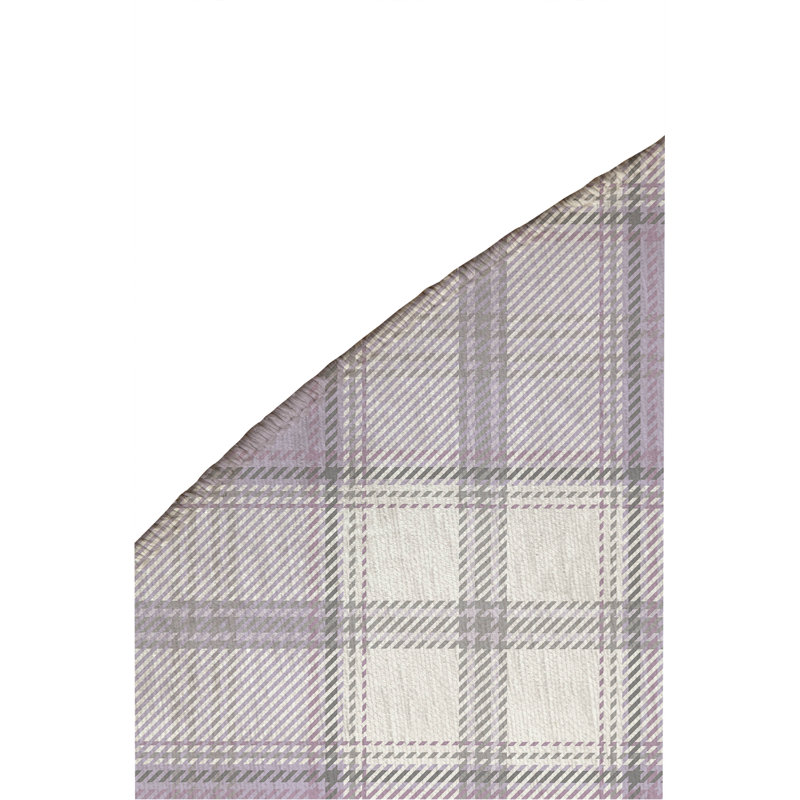 Bully Plaid Non-Slip Outdoor Rug, Round 5'