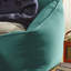 icon Natalia Velvet Adults Bean Bag Armchair and Pouffe, Ready Filled Large Beanbag and Footstool Forest Green-63657001