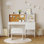 Ensemble de bureau et chaise, table d'étude en bois avec bureau inclinable réglable, tiroirs et planche de liège - Ensemble de bureau d'apprentissage