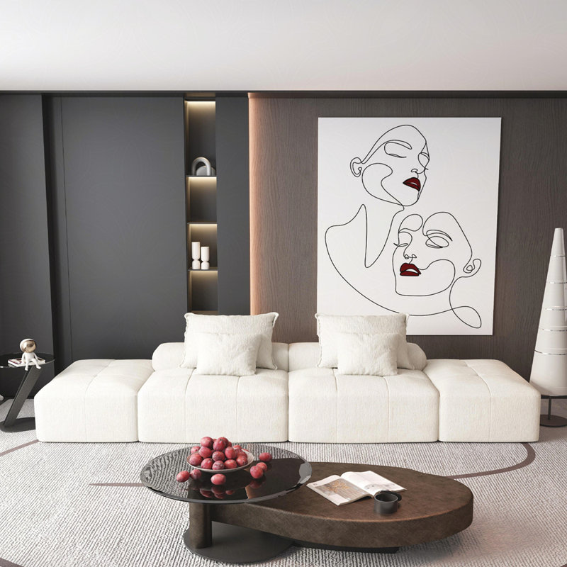 Canapé modulaire surdimensionné Boneless, Beige