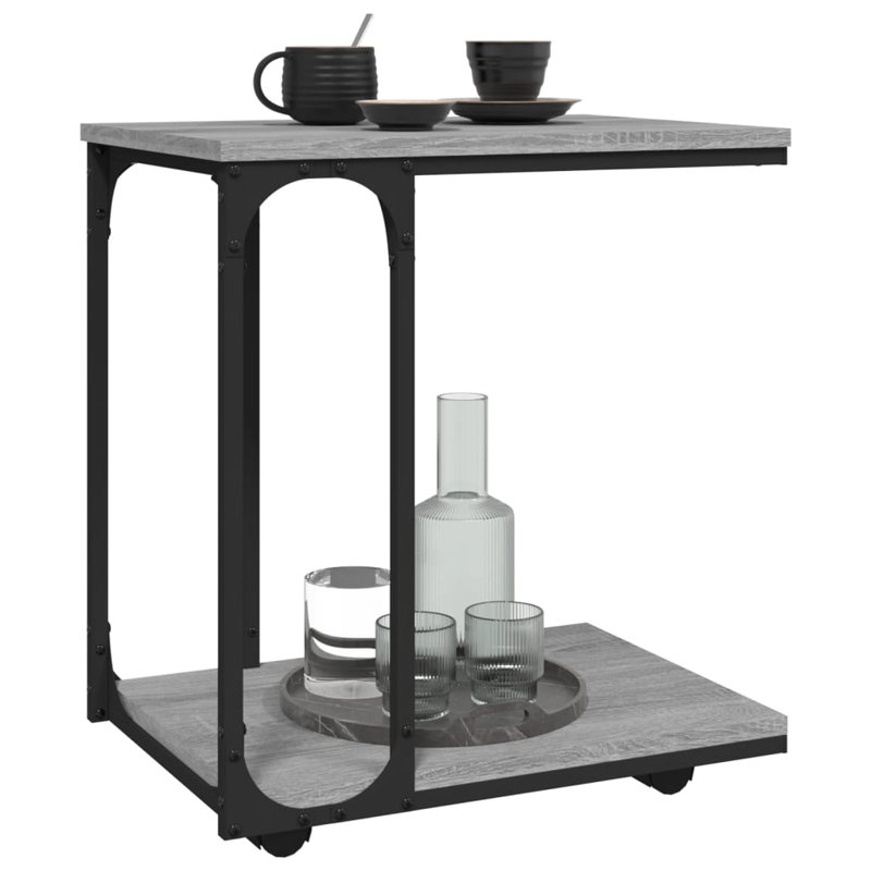 Digit Wheel End Table, Grey