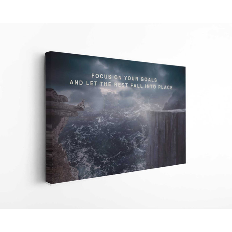 "Focus on your aid", impression sur toile, art mural sur toile, H 30 po x l 45 po x P 1 po