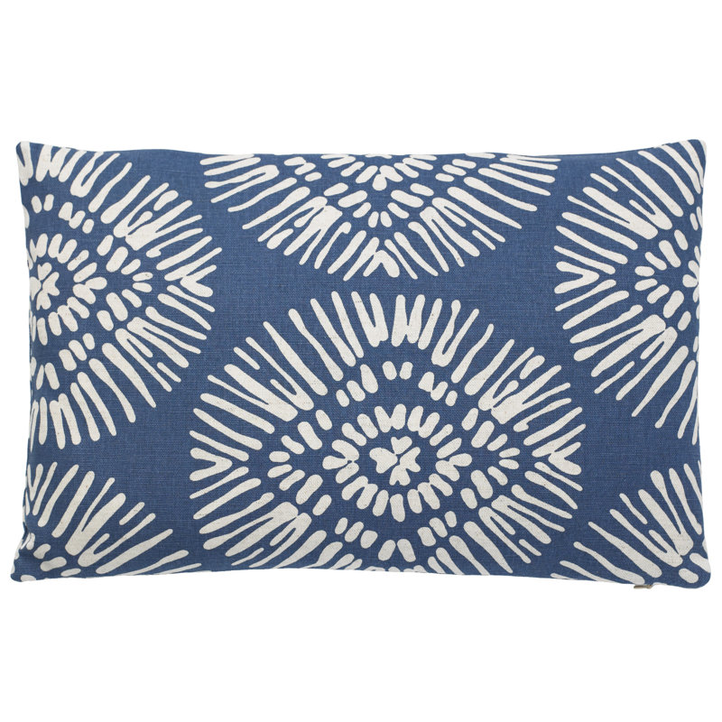  Housse de coussin rectangulaire et insert, H 12 po x l 18 po, Bleu