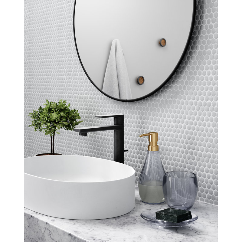 Denim Blue Acrylic Recessed Soap Dish