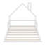Lit double en bois avec tête de lit en forme de maison, blanc-2130782945