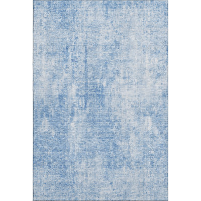 Premium Machine Washable Arnette Blue Rug