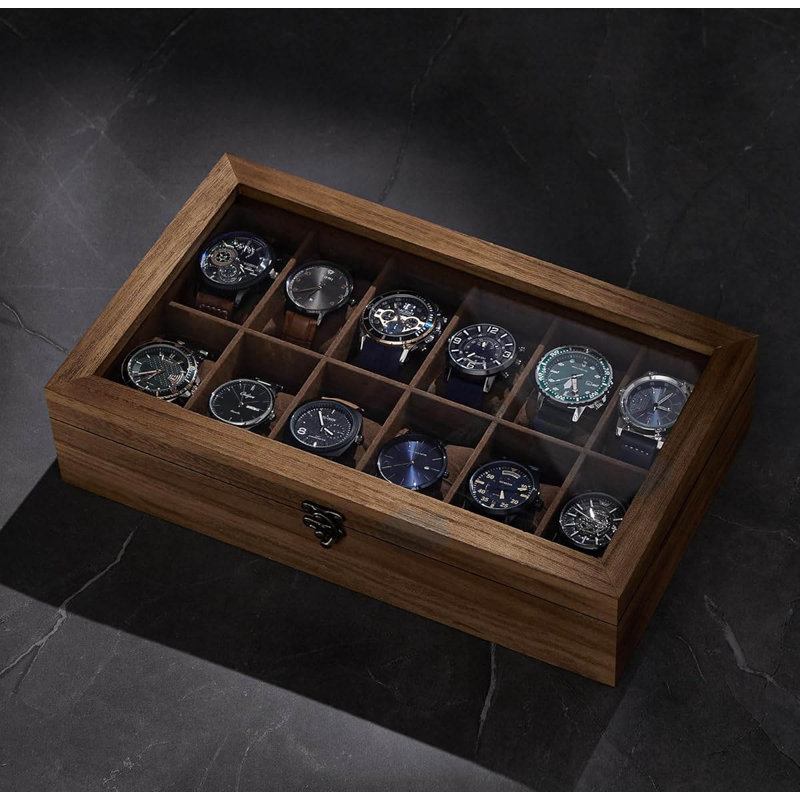 Watch Box +, Rustic Walnut