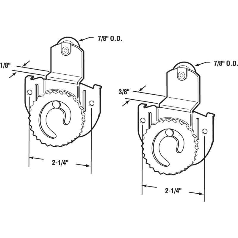 Steel and Plastic Sliding Closet Door Roller Kit (Set of 2)