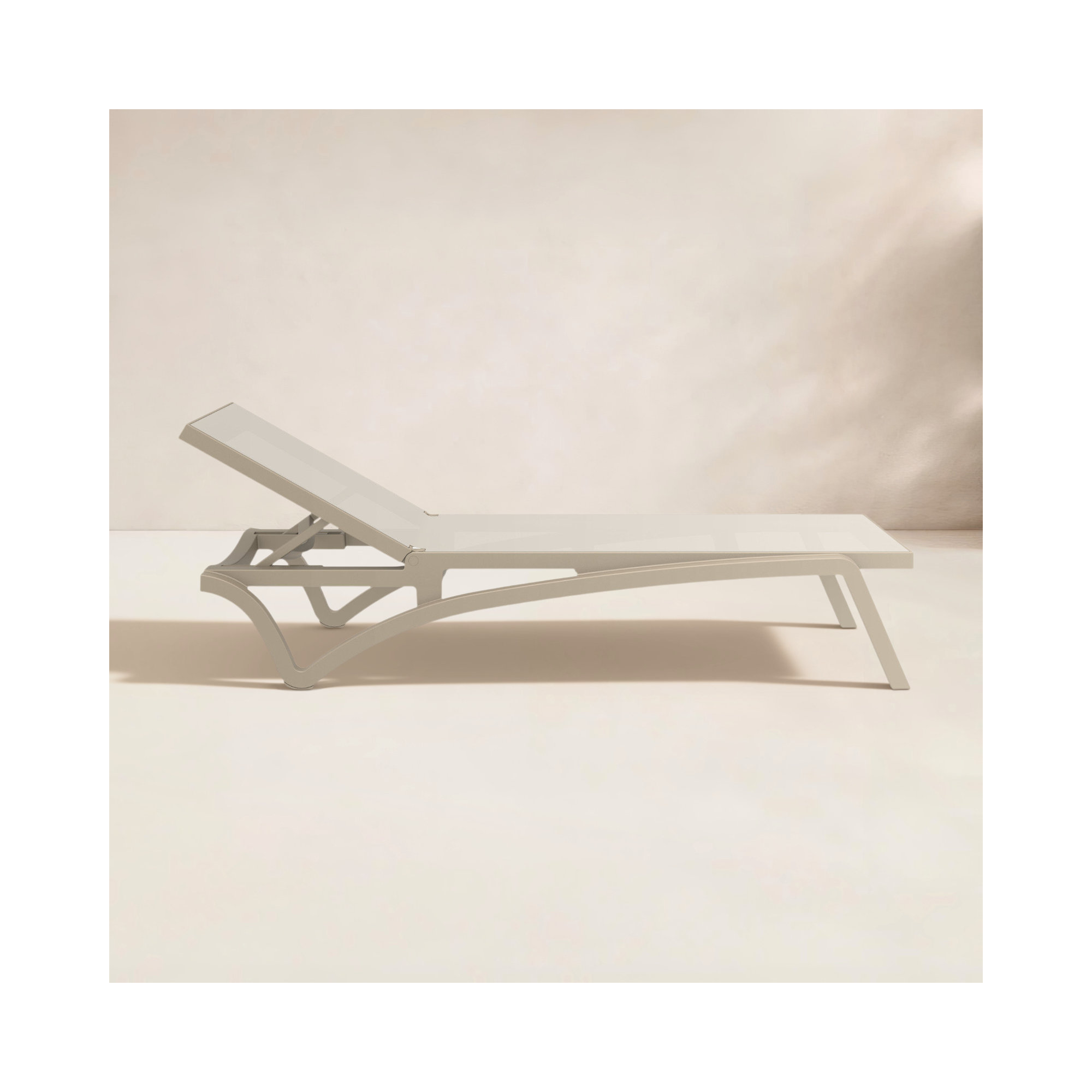 76" Long Reclining Single Chaise, Taupe