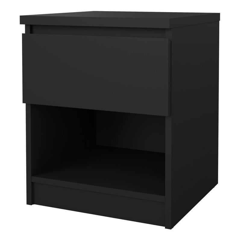 Ionică Bedside Table, Matte Black