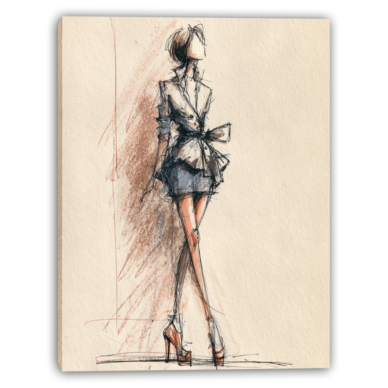 Chic Silhouette Wrapped Canvas Wall Art