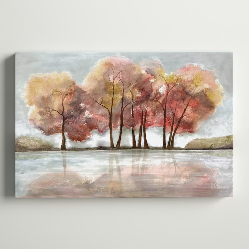 «Lakeside Forest» par Doris Charest, reproduction d'art sur toile tendue, H 18 po x l 26 po x P 1,5 po