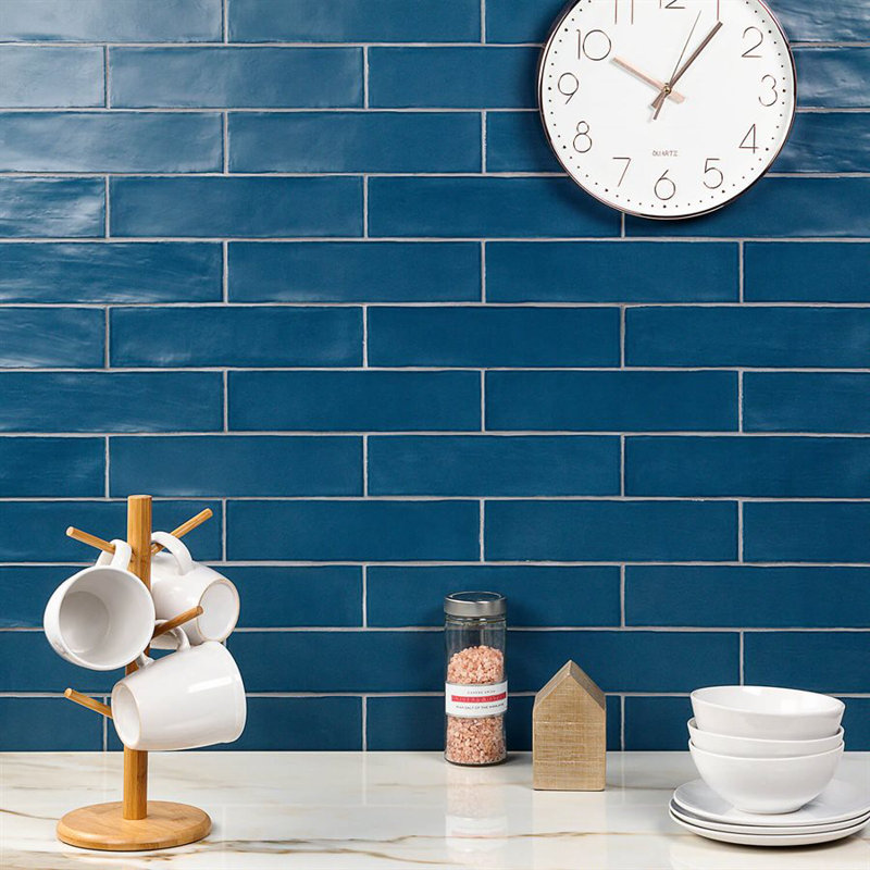 Strait 3'' W x 12'' L Ceramic Subway Singular Tile, Marina