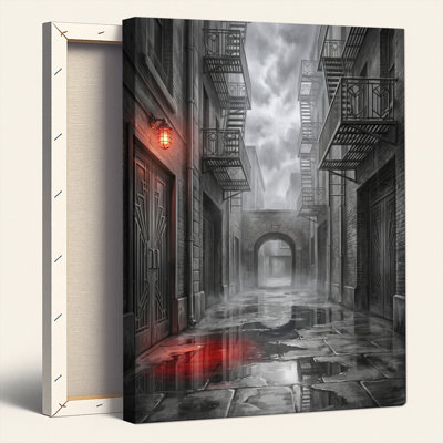 Mysterious Alley, reproduction d'art sur toile, ensemble de 1