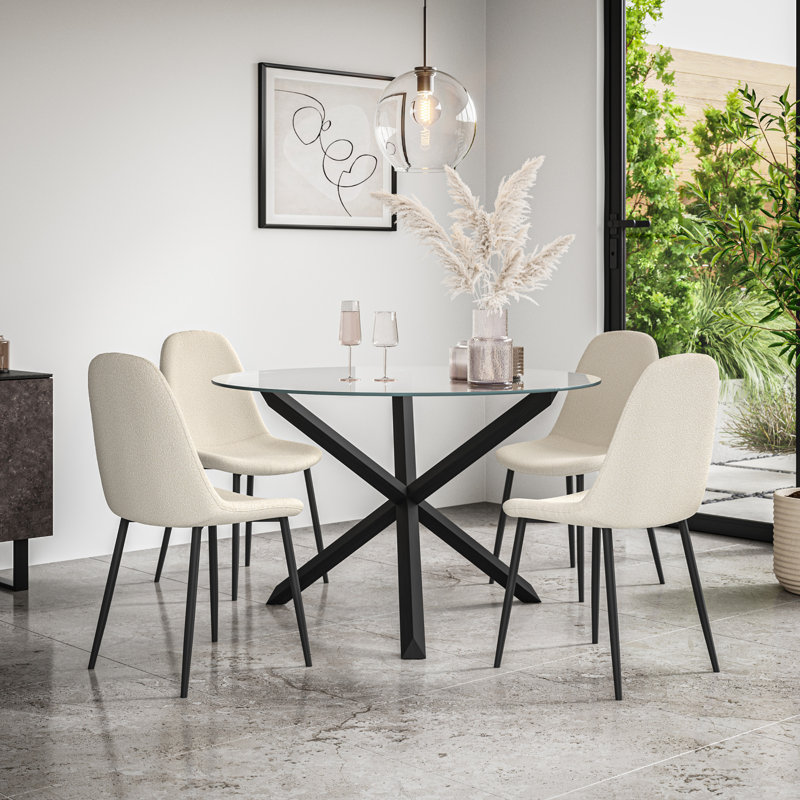 Weatogue 4 - Person Dining Set, Black
