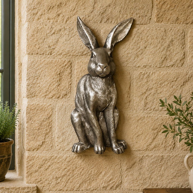 Silver Large Hare Wall Décor
