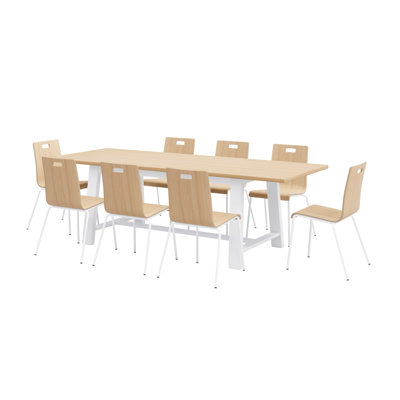 Midtown- Jive Set 96" L Rectangular Breakroom Table and Chair Set