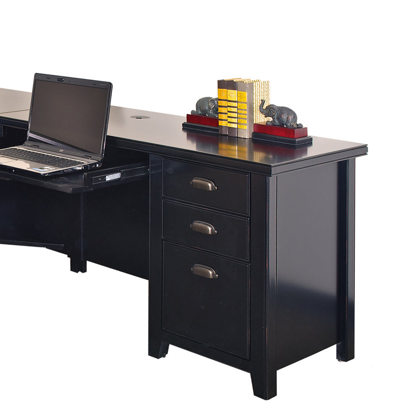 Bureau de direction en l en bois massif Stonefort
