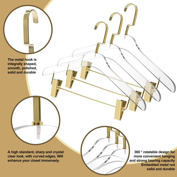 Acrylic Hangers: Clear 14 Inch Acrylic Skirt Hanger (dz)