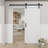 Solid Manufactured Wood  Panel White Primed Sliding Barn Door with Installation Hardware Kit(No Assembly Required)-91268022